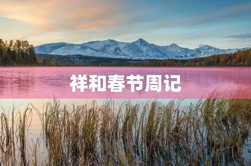 祥和春节周记