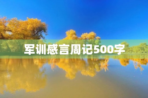 军训感言周记500字 军训感言周记500字