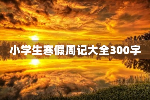 小学生寒假周记大全300字 小学生寒假周记大全300字