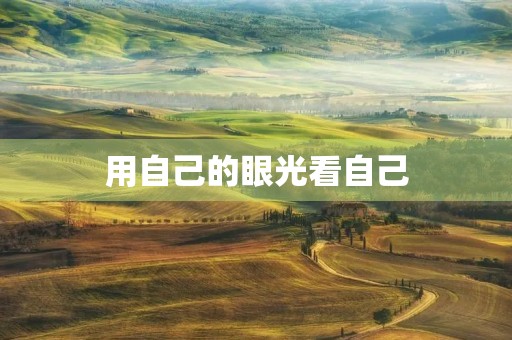 用自己的眼光看自己